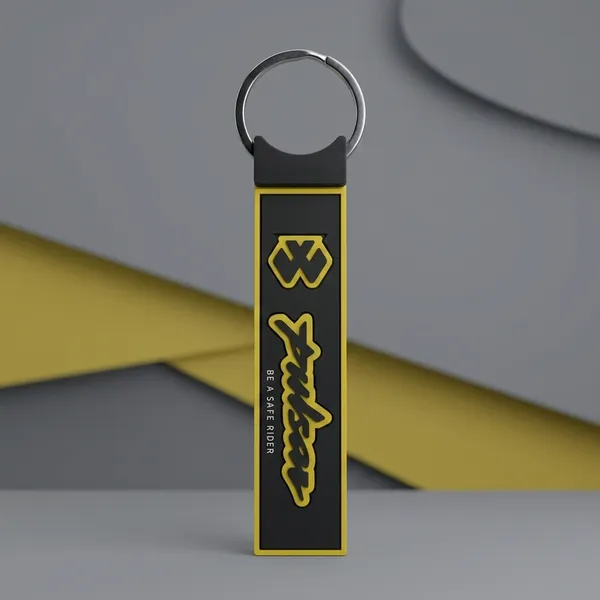 Yellow_And_Black_Rubber_Keychain_For_Home_Decor_Pack_Of_1