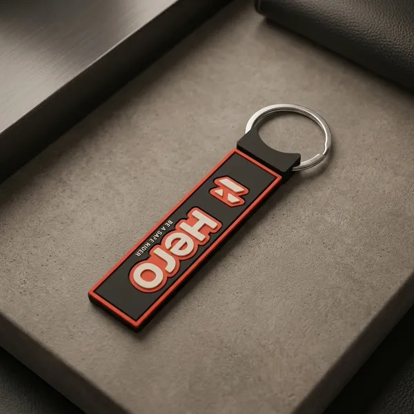 Black_And_Red_Rubber_Keychain_For_Home_Decor_Pack_Of_1
