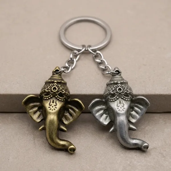 Silver_And_Antique_Metal_Keychain_For_Home_Decor_Pack_Of_1