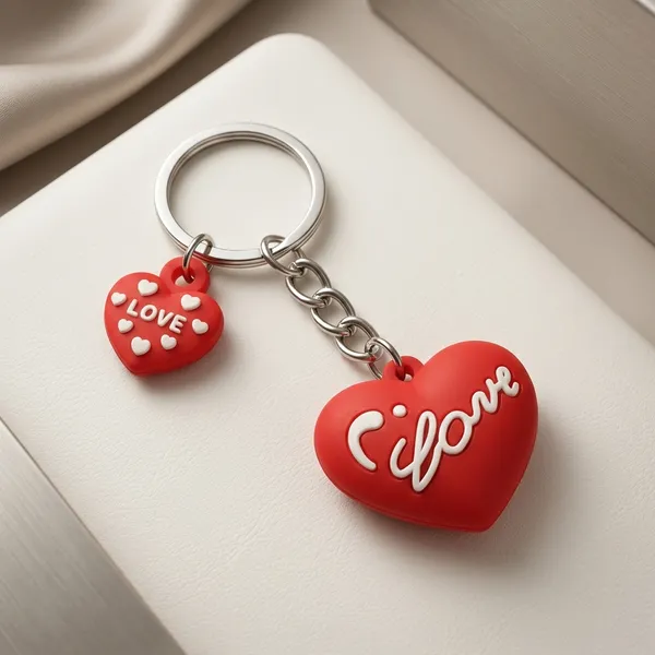 Red_Rubber_Keychain_For_Home_Decor_Pack_Of_1