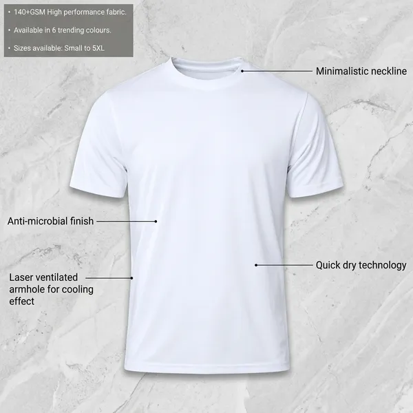 White_And_Navy_Blue_Cotton_T_Shirt_For_Men