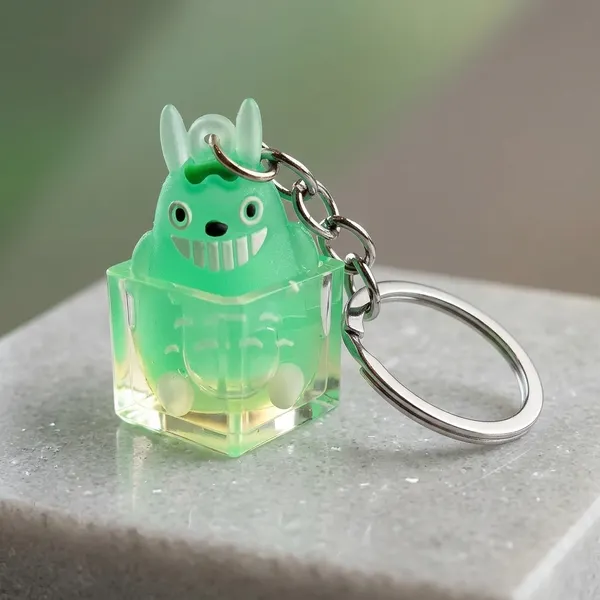 Green_Plastic_Keychain_For_Home_Decor_Pack_Of_1