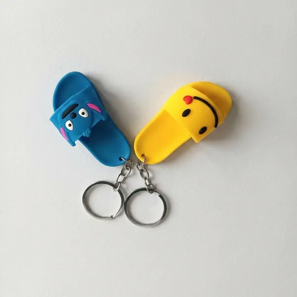 Blue_And_Yellow_Rubber_Keychain_For_Home_Decor_Pack_Of_1