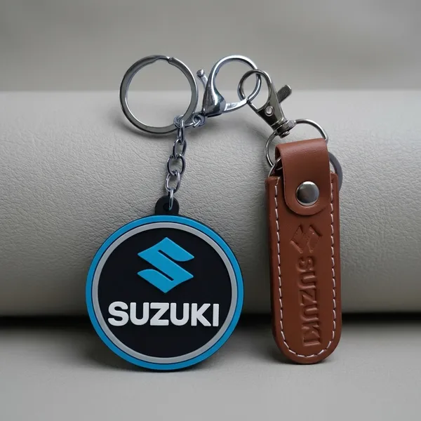 Yellow_Leather_And_Rubber_Keychain_For_Home_Decor_Pack_Of_1