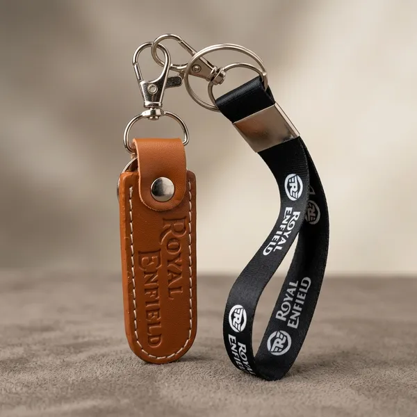 Yellow_Leather_Keychain_For_Home_Decor_Pack_Of_1