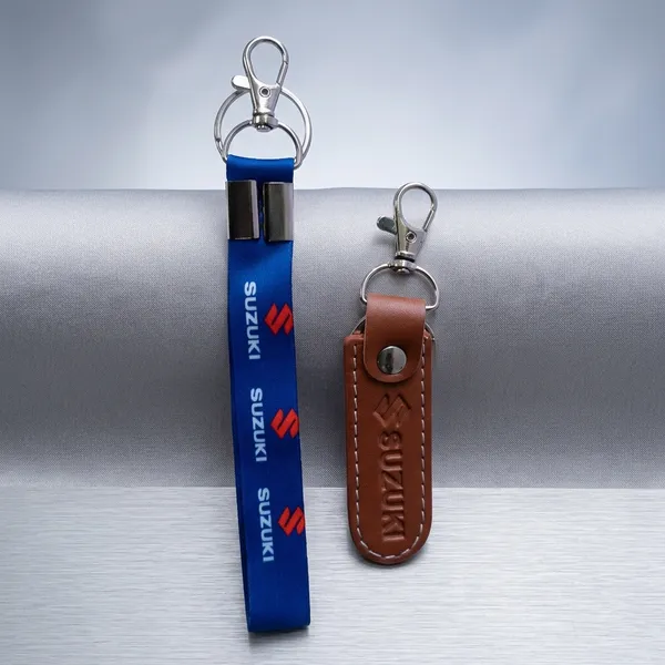 Yellow_Leather_And_Polyster_Keychain_For_Home_Decor_Pack_Of_1