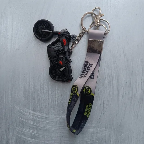 Yellow_Rubber_And_Polyster_Keychain_For_Home_Decor_Pack_Of_1