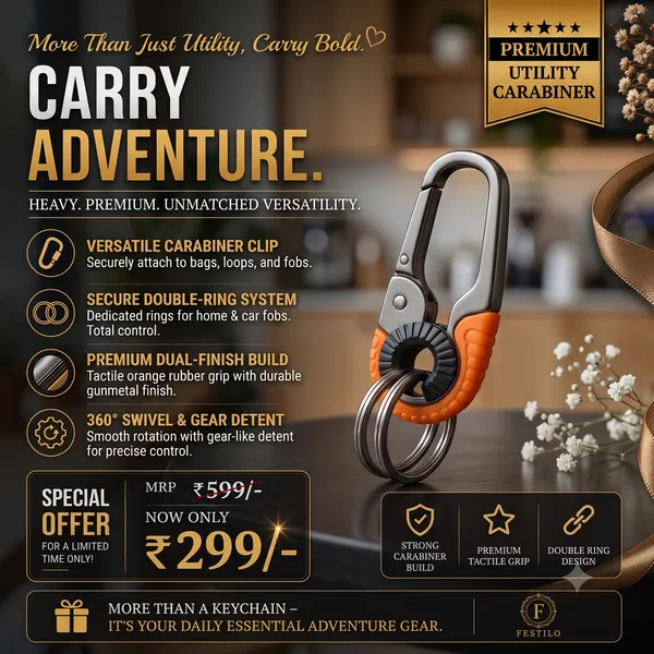 Festilo_Heavy_Duty_Metal_Carabiner_Keychain_with_Double_Key_Rings_|_Premium_Anti-Lost_Quick-Release_EDC_Key_Ring_Clip_with_Non-Slip_Grip_for_Men_&_Women_|_Ideal_for_Car,_Bike,_Office_&_Home_Keys
