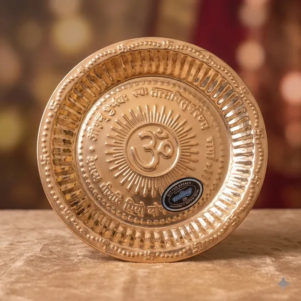 Brown_Brass_Pooja_Thali_And_Plate_For_Home_Decor