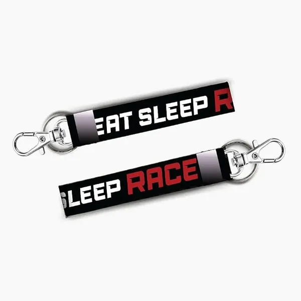 Festilo_Eat_Sleep_Race_Satin_Lanyard_Keychain_Pack_of_1