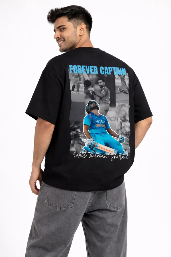 Black_Cotton_Boxy_Fit_Rohit_Sharma_Captain_Tribute_T-Shirt_For_Unisex