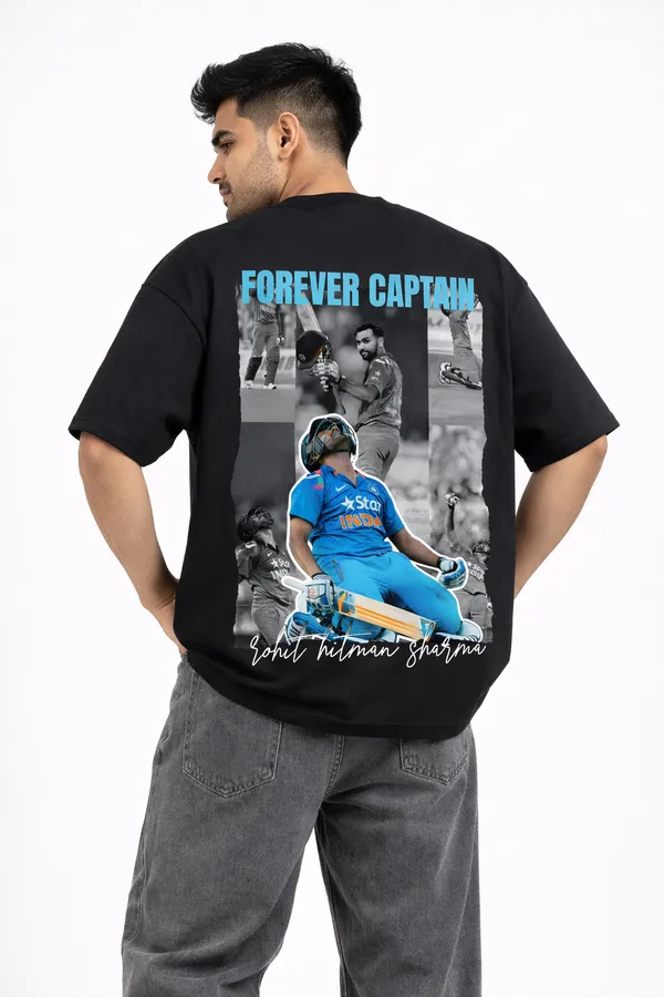 Black_Cotton_Boxy_Fit_Rohit_Sharma_Captain_Tribute_T-Shirt_For_Unisex