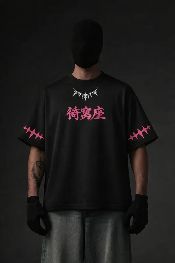 Black_Cotton_Oversized_Oni_Warrior_Japanese_Graphic_T-Shirt_For_Unisex