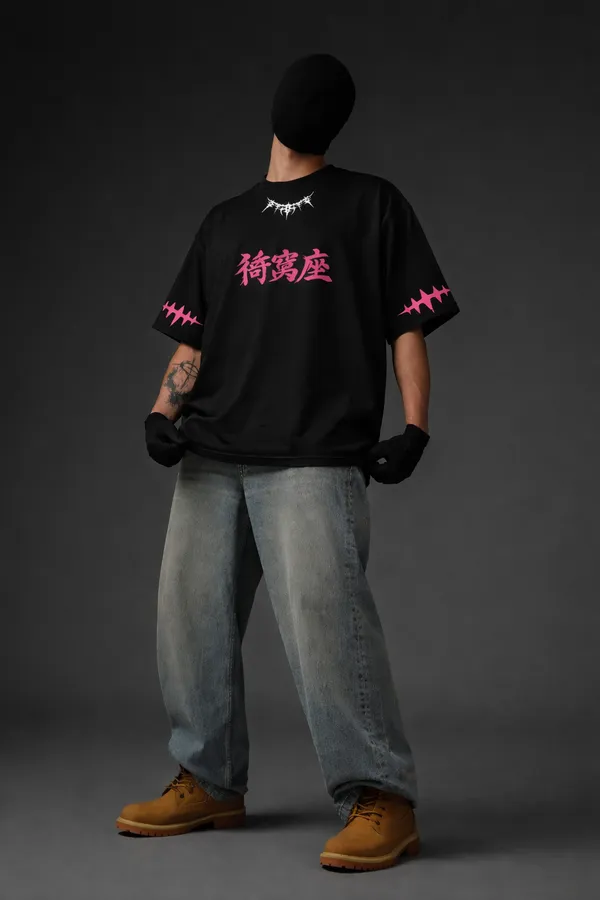 Black_Cotton_Oversized_Oni_Warrior_Japanese_Graphic_T-Shirt_For_Unisex