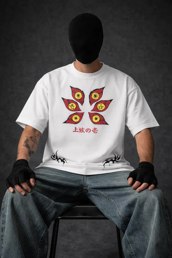 White_Cotton_Oversized_Rising_Lotus_Japanese_Graphic_T-Shirt_For_Unisex