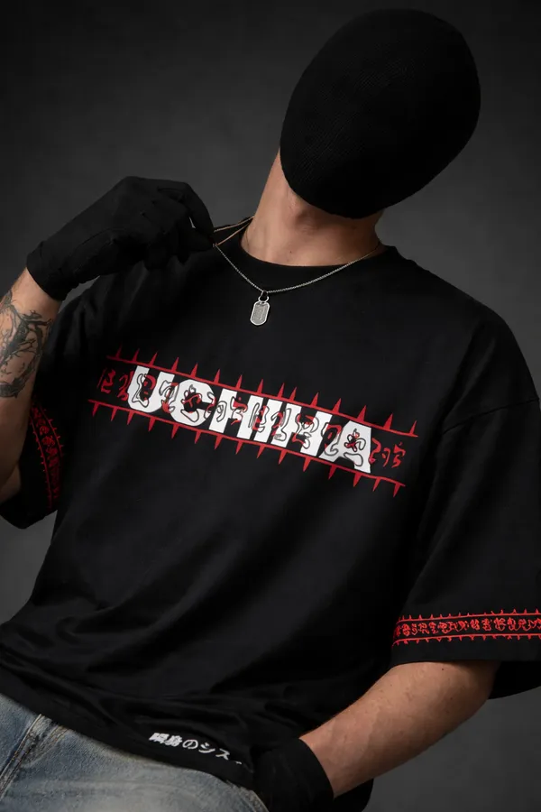 Black_Cotton_Oversized_Uchiha_Clan_Anime_Graphic_T-Shirt_For_Unisex