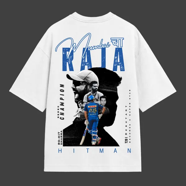 White_Cotton_Oversized_Mumbai_Cha_Raja_Sharma_Graphic_T-Shirt_For_Unisex