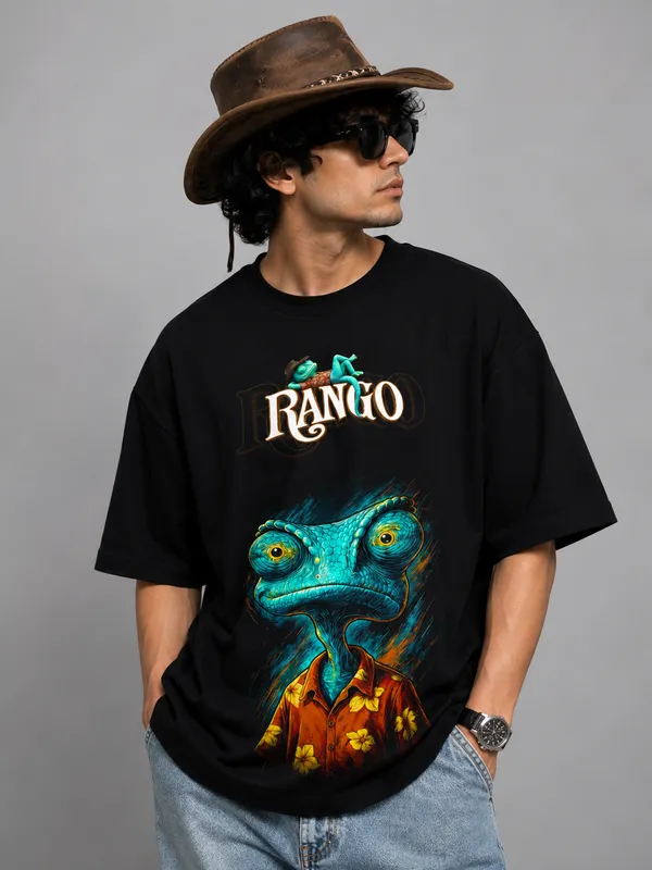 Black_Cotton_Oversized_Rango_Cartoon_Graphic_T-Shirt_For_Unisex