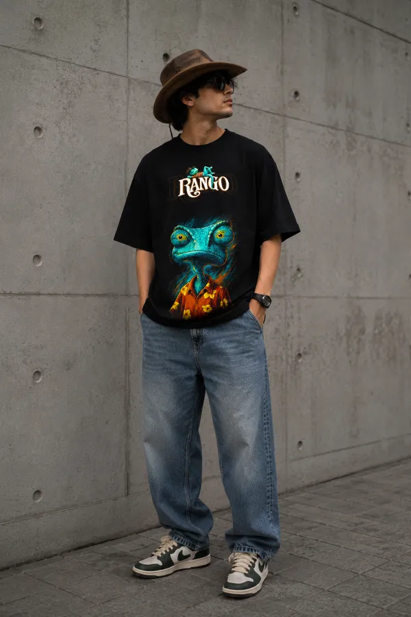 Black_Cotton_Oversized_Rango_Cartoon_Graphic_T-Shirt_For_Unisex