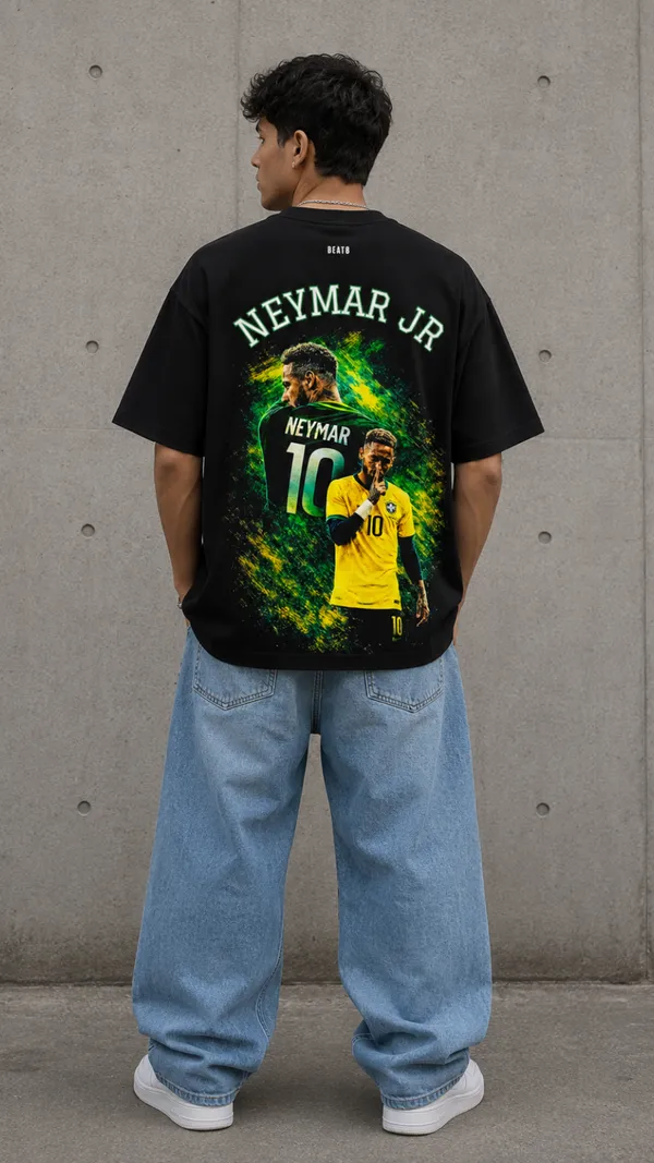 Black_Cotton_Oversized_Neymar_Brasil_Football_Fan_Graphic_T-Shirt_For_Unisex