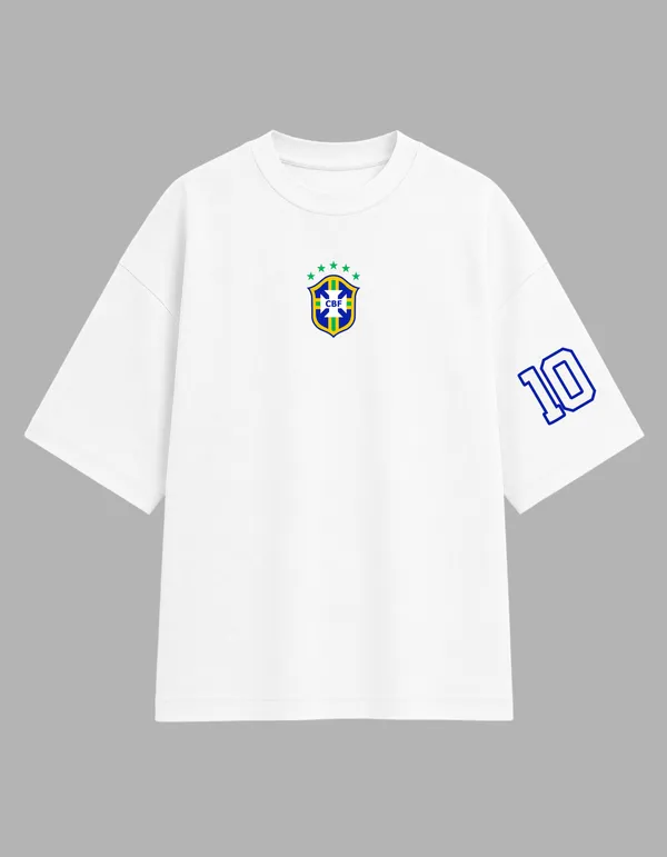 White_Cotton_Oversized_Brasil_Cbf_Stripe_Football_Fan_T-Shirt_For_Unisex