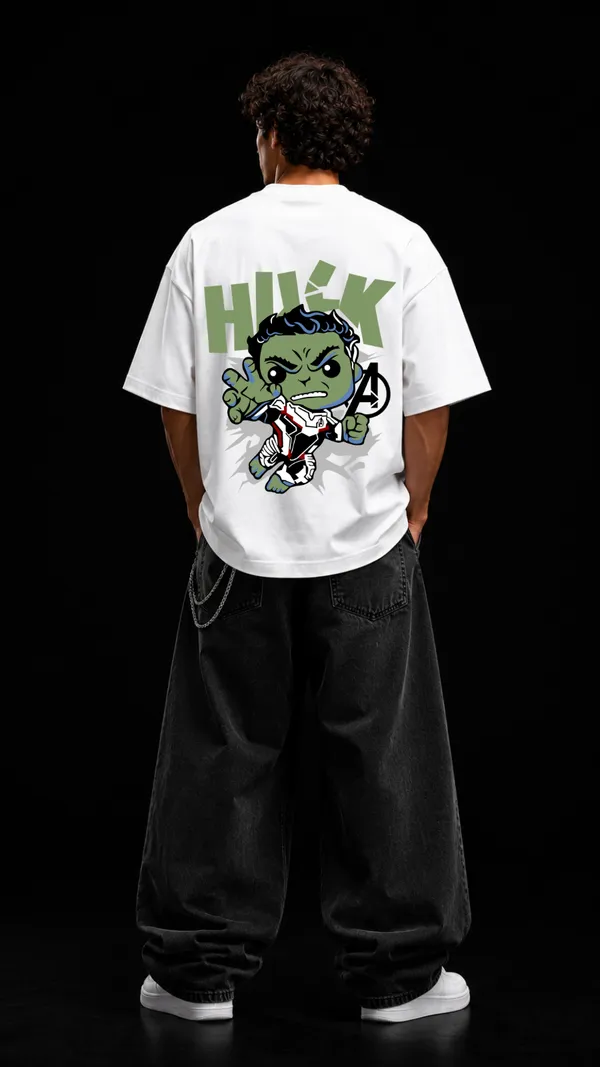 White_Cotton_Oversized_Hulk_Graphic_T-Shirt_For_Unisex