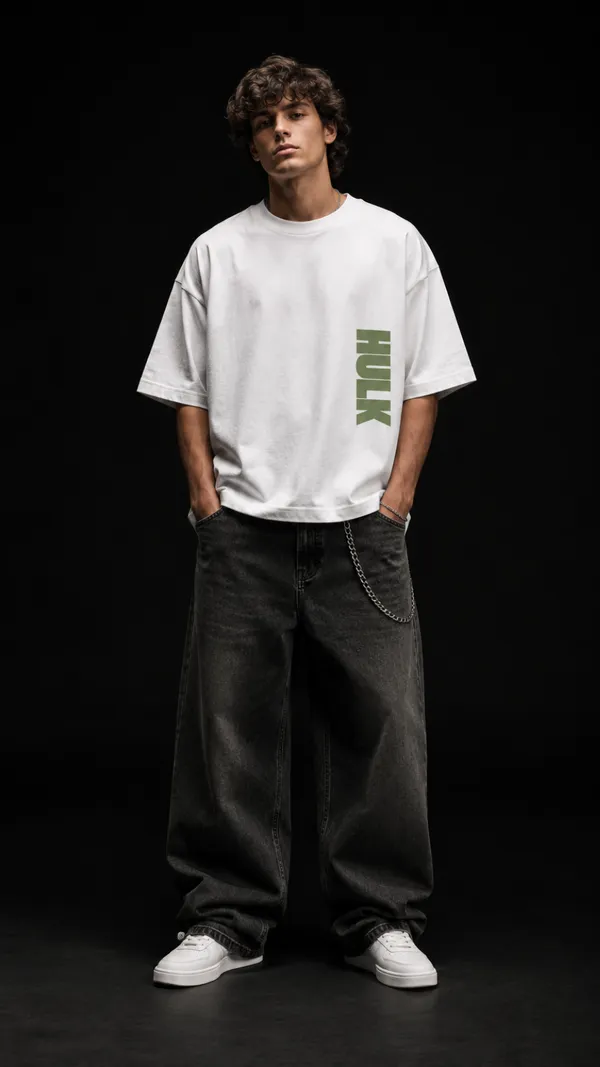 White_Cotton_Oversized_Hulk_Graphic_T-Shirt_For_Unisex
