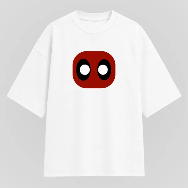 White_Cotton_Oversized_Deadpool_Graphic_T-Shirt_For_Unisex
