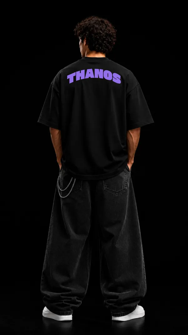 Black_Cotton_Oversized_Little_Thanos_Graphic_T-Shirt_For_Unisex