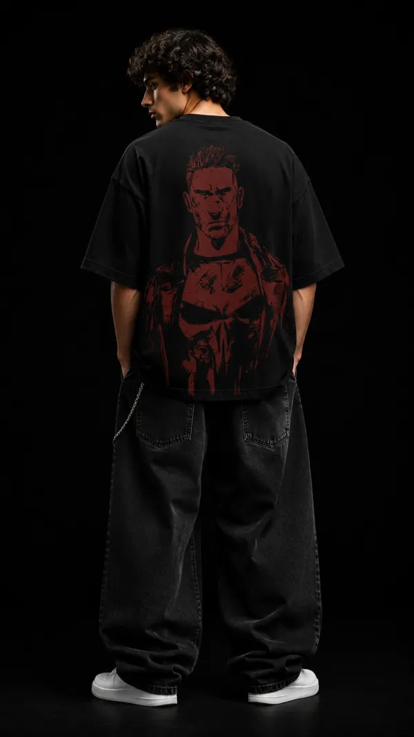 Black_Cotton_Oversized_Punisher_Graphic_T-Shirt_For_Unisex