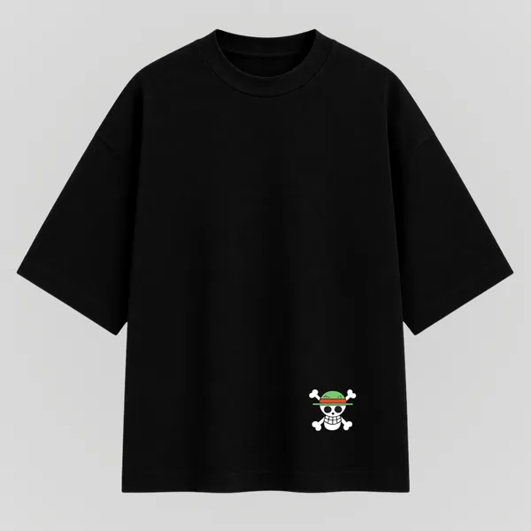 Black_Cotton_Oversized_Zoro_one_piece_Graphic_T-Shirt_For_Unisex