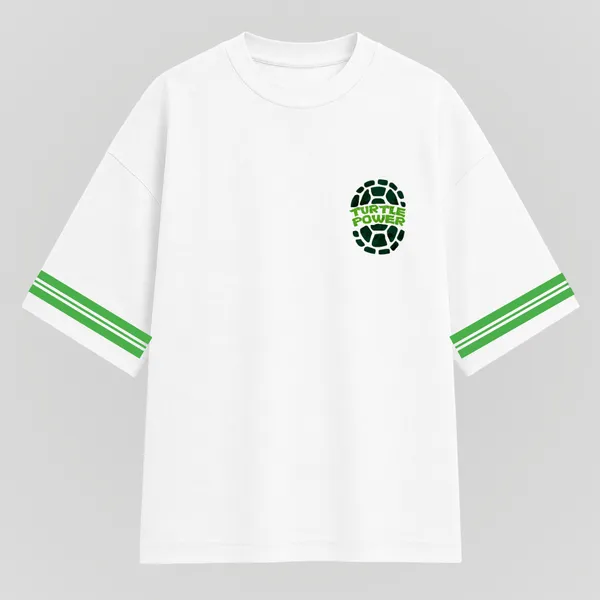 White_Cotton_Oversized_The_Ninja_Turtles_Graphic_T-Shirt_For_Unisex