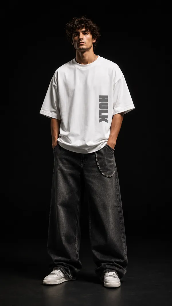 White_Cotton_Oversized_End_game_Graphic_T-Shirt_For_Unisex