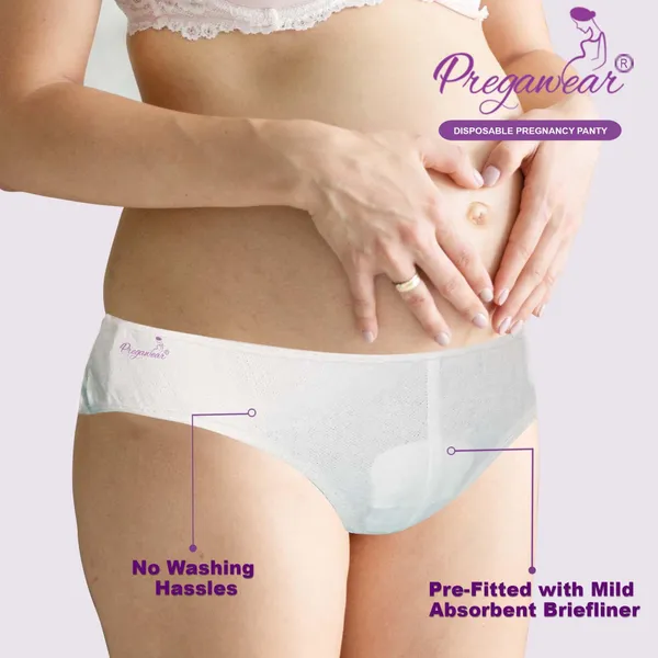 Pregawear_Maternity_Disposable_Panties_For_Minor_Pregnancy_Discharge_Or_Spotting_For_A_0_To_9_Months_Pregnancy_Journey_(White_-_Pack_Of_5)