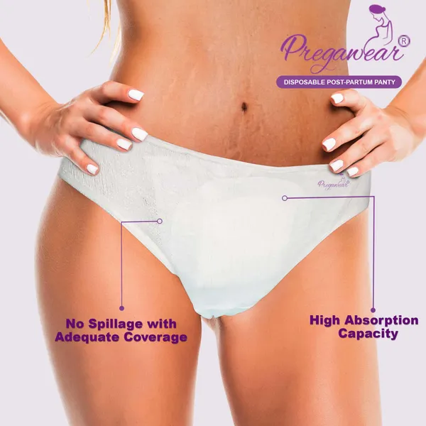 Post_Partum_Maternity_Panties_Disposable_With_High_Absorption_Pads_For_After_Lochia_Heavy_Flow_Pregawear_Disposable_Post_Partum_Panty_(White_-_Pack_Of_5)