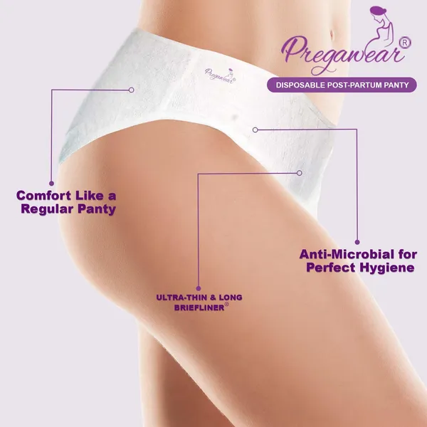 Post_Partum_Maternity_Panties_Disposable_With_High_Absorption_Pads_For_After_Lochia_Heavy_Flow_Pregawear_Disposable_Post_Partum_Panty_(White_-_Pack_Of_5)