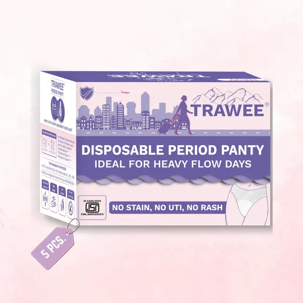 Trawee_Disposable_Period_Panties_|_Super_Absorbent_Thin_Briefliner_Pad_|_Leak_Protection_|_100%_Anti_Rash_|_0%_Uti_|_Stay_Dry_For_Long_Hours_Ideal_For_Heavy_Flow,_Travel_&_Overnight_Protection_(White_-_Pack_Of_5)