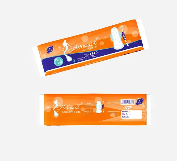 Hermaid_Xl(280Mm)_Cotton_Maxi_Sanitary_Pad_With_Anion_Chip_(White_-_Pack_Of_8