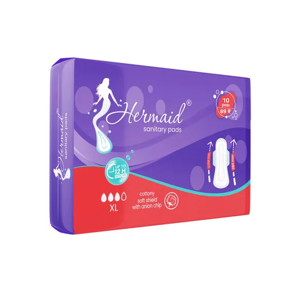 Hermaid_Xl(280Mm)_Ultra_Sanitary_Pad_With_Anion_Chip_(White_-_Pack_Of_6