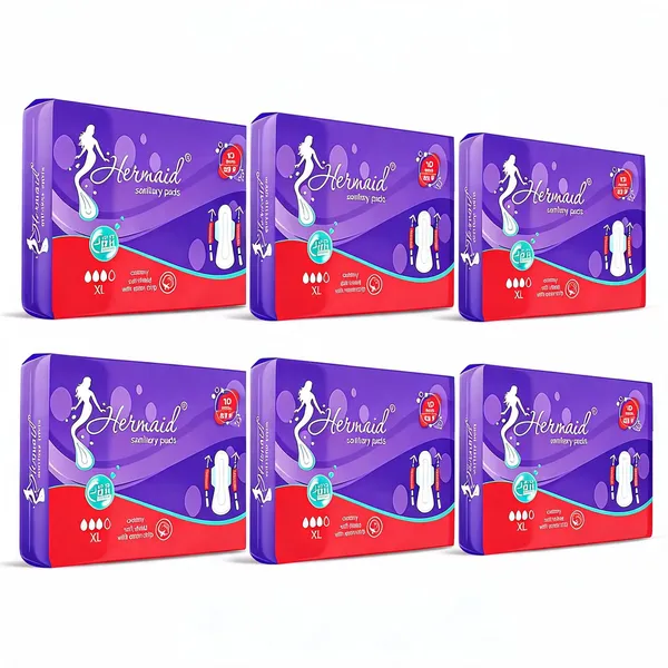 Hermaid_Xl(280Mm)_Ultra_Sanitary_Pad_With_Anion_Chip_(White_-_Pack_Of_6