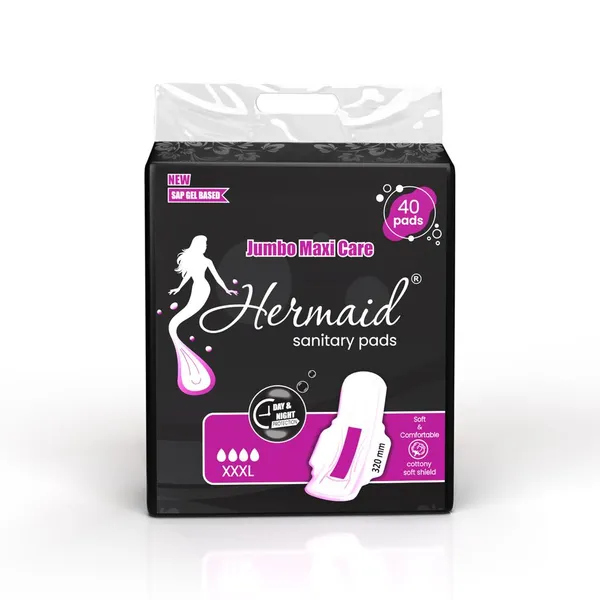 Hermaid_Xxl(320Mm)_Cotton_Maxi_Sanitary_Pad_With_Anion_Chip_(White_-_Pack_Of_3