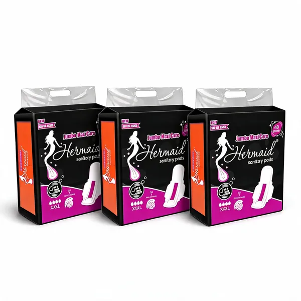 Hermaid_Xxl(320Mm)_Dry-Net_Maxi_Sanitary_Pad_With_Anion_Chip_(White_-_Pack_Of_3