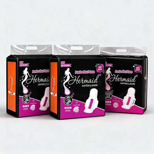 Hermaid_Xxl(320Mm)_Dry-Net_Maxi_Sanitary_Pad_With_Anion_Chip_(White_-_Pack_Of_3