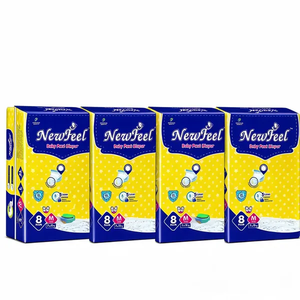 Newfeel_Baby_Diaper_Medium_Size_8_Count_-_Pack_Of_4