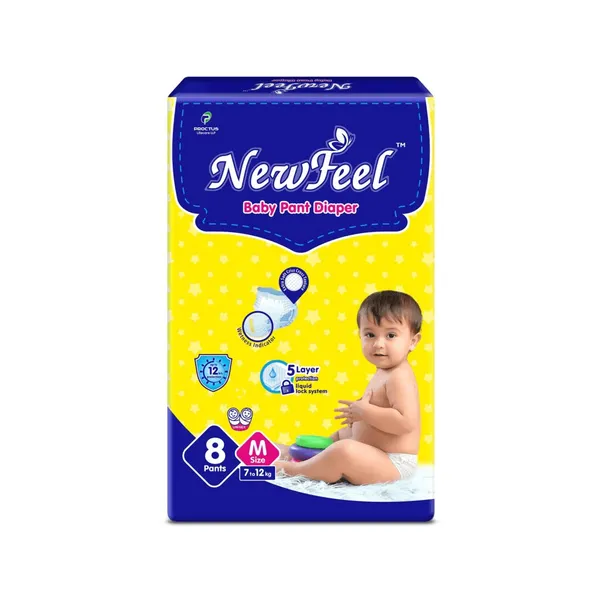 Newfeel_Baby_Diaper_Medium_Size_8_Count_-_Pack_Of_4