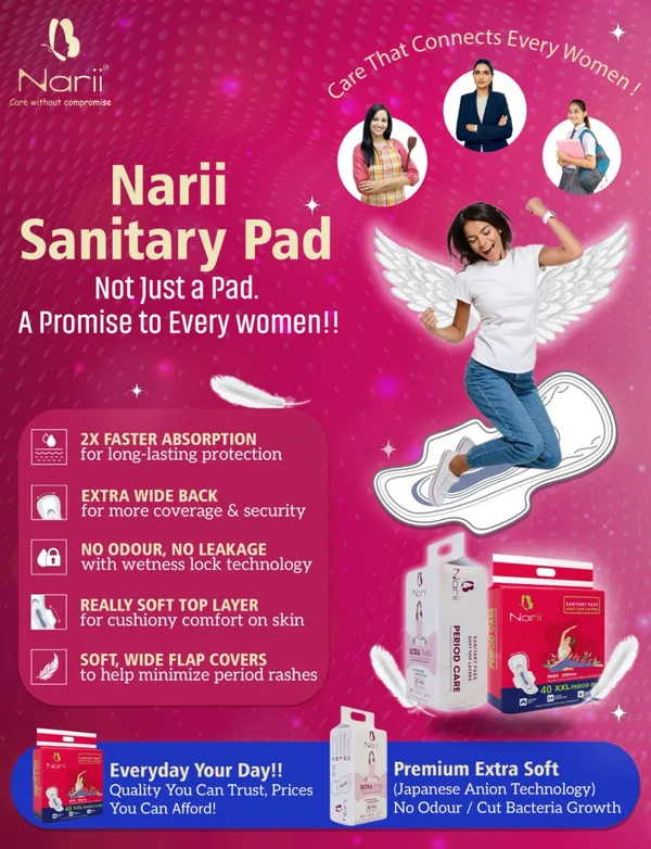 Narii_Xl(280Mm)_Cotton_Maxi_Sanitary_Pad_(White_-_Pack_Of_8