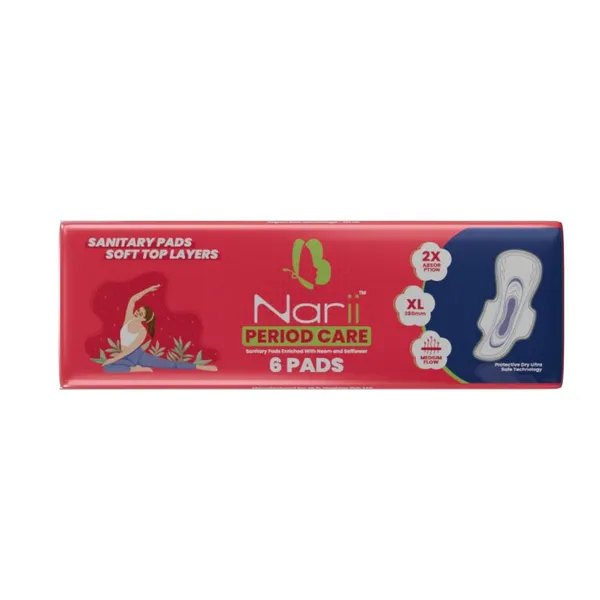 Narii_Xl(280Mm)_Cotton_Maxi_Sanitary_Pad_(White_-_Pack_Of_8