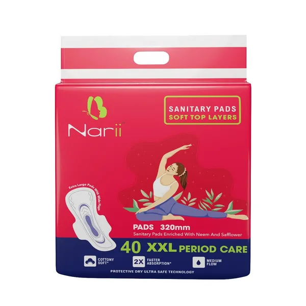 Narii_Xxl(320Mm)_Cotton_Maxi_Sanitary_Pad_(White_-_Pack_Of_2
