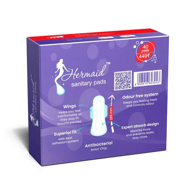 Hermaid_Xxl(320Mm)_Ultra_Sanitary_Pad_With_Anion_Chip_(White_-_Pack_Of_40)