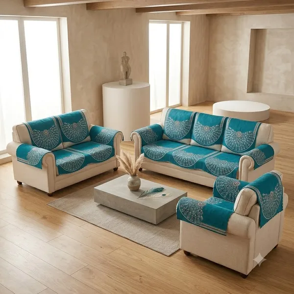 Blue_And_White_Chenille_Sofa_Cover_For_Home_Furnishing